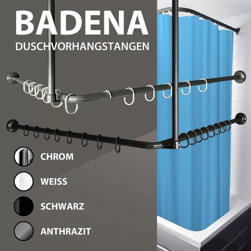 Duschvorhangstange eckig und - eckig,