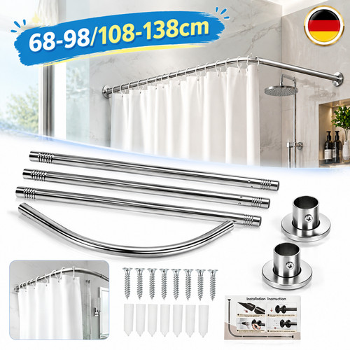 Duschvorhangstange ohne bohren - duschvorhangstange,