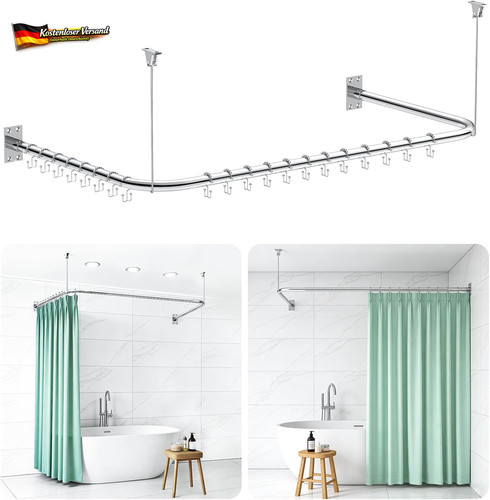 Duschvorhangstange form - duschvorhangstange, u-l