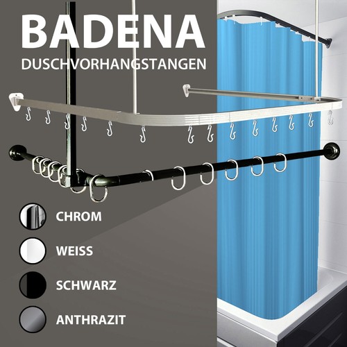 Duschvorhangstange eckig und - eckig, u